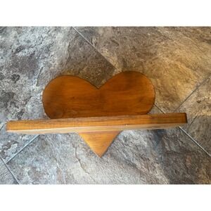 Handcrafted Heart Shelf Wooden Wall Decor Display OOAK vintage coquette